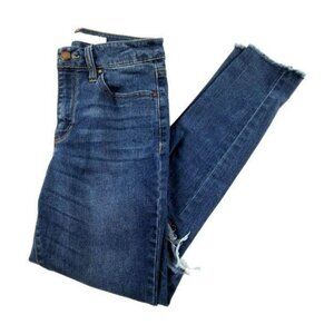 Tinseltown Jeans Womens Size 5 Skinny Mid Rise Dark Wash Ripped Denim Juniors